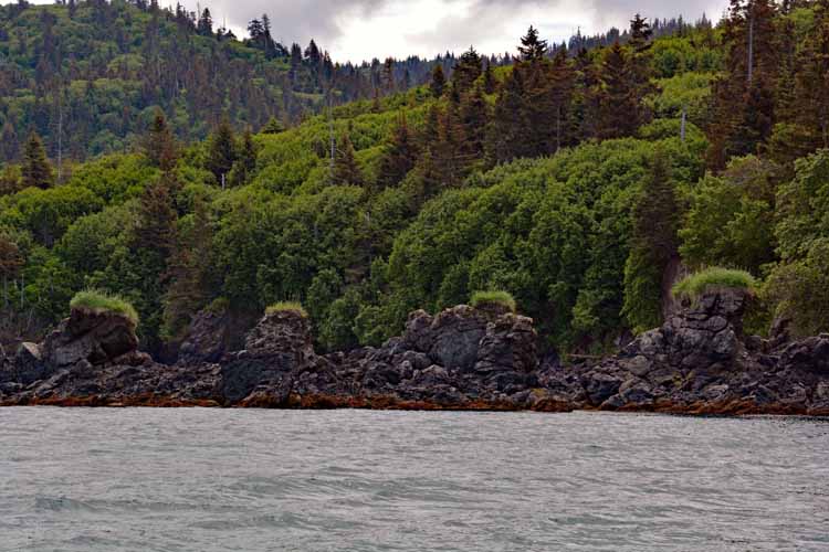 water and rock formations